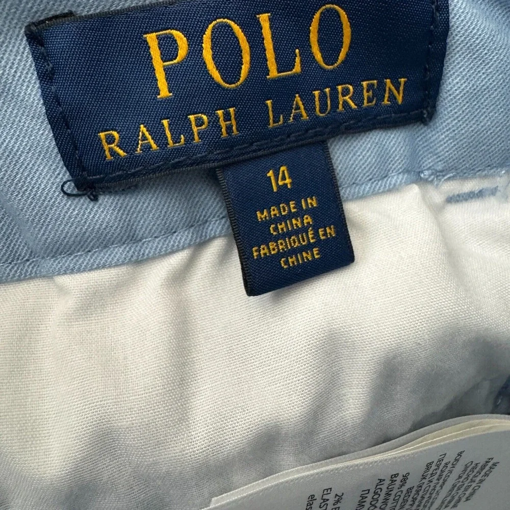 Boys Classic Ralph Lauren Polo Shorts Flat Front‎ 9